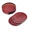 Dacasso Mocha Leather Coaster Set AG-3045 - alternate 1
